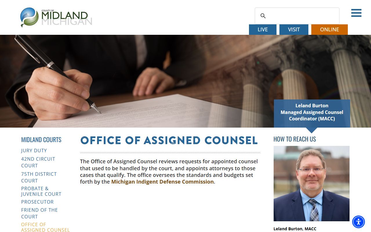 Midland County criminal court records office of assigned counsel